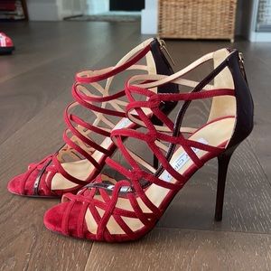 Jimmy Choo strappy stilettos 36 leather & suede